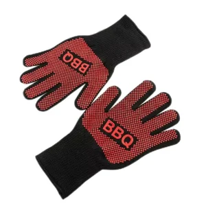 Thick Heat Resistant Cotton Barbecue Kitchen Gloves with Customized Logo