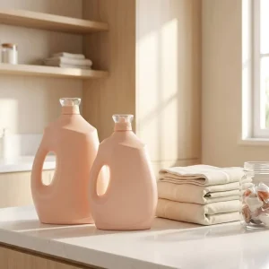 Thickened 3L 5L HDPE Pump Bottle Handle Dispenser Laundry Detergent Fabric Softener Clothing Care Custom OEM