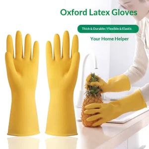 Thickened Cow Tendon Latex Resistant Rubber Gloves for Dishwashing, Household Labor Protection, Clothes and Car Washing