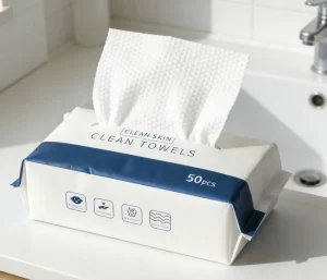 Thickened Disposable Beauty Towels Face Wipes Soft Non Woven 200x200mm for Makeup Removal & Cleansing Disposable Towel Dry Wipes