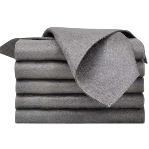 Thickened Magic Cleaning Cloth Lint Free Cloth Reusable Microfiber Cleaning Rag for Windows Mirror Glass Car Gray