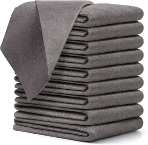 Thickened Magic Microfiber Cleaning Cloth Reusable Nylon Square Rags for Window Mirror Glass Car Lint Free Available Grey White