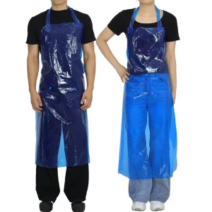 Thickened PE Waterproof Oil Resistant Apron with Waist Apron Unisex Adult Bib for Home Kitchen Hot Pot BBQ Restaurant