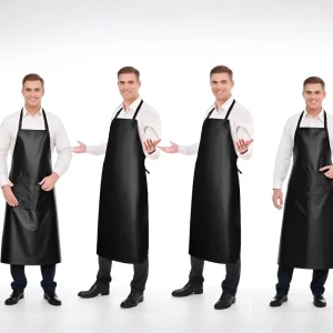 Thickened PVC Waterproof and Oil-Resistant Apron Kitchen Housework Dining Cleaning Hotel Baking Commercial Use