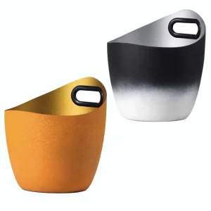 Thickened Stainless Steel O Shaped Creative Double Layer Ice Bucket Fresh Cute Design Large Capacity for Wine Beer