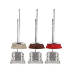 Thickened Stainless Steel Two Piece Set Household Dustpan and Garbage Shovel Broom Dustpan Bucket Broom for Home Use