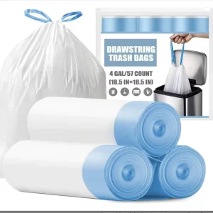 Thickened Trash Bags with Drawstring Extra Thick Lavender Scent Household Kitchen Plastic Bags