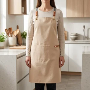 Thickened Wash Breathable Sleeveless Cotton Adult Cafe Uniform Cosy Apron