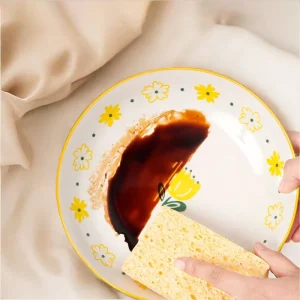 Thickened Wood Pulp Sponge for Dishwashing and Kitchenware Cleaning Non Greasy Cotton Cloth Scouring Pads