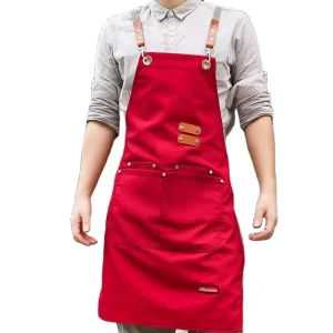Thin Breathable Canvas Apron Kitchen Hairstylist Bakery Restaurant Waterproof Apron Custom Logo