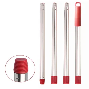 Threaded 4 Section Broom Handle Mops Cleaning Floor Spin Rod Mop 360 Turbo Microfibre Mop Set for V Ileda O Cedar Easy Wring