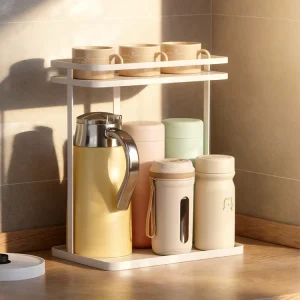 Three-Layer Cup Holder Shelf Beverage Cup Storage Rack for Dining Table