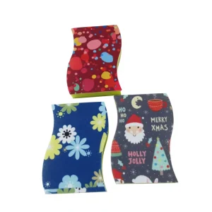 Three Layers High Foam Sponge New Design Colorful Kitchen Cleaning Dishwashing Multifunction Scouring Pads