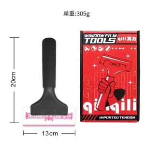 Titanium Handle Vinyl Scraper Squeegee Tint Tool Car Film Scraper Double Sided Ice Scraper 15cm Car Cleaning