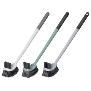 Toilet Bowl Brush Deep Cleaning Plastic Scrub Brush with Curved Bristle