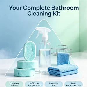 Toilet Bowl Cleaner Tablets Long-Lasting Blue Bubble Cleaning Tablets for Odor Removal