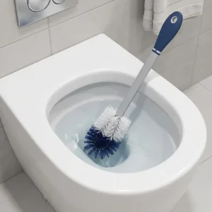 Toilet Brush Modern Wall Mounted Plastic Toilet Cleaning Brush Long Handle Soft Rubber PP for Bathroom Use Cleaning Brush