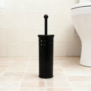 Toilet Brush Set with Ventilated Holder Durable Bathroom Cleaning Accessory Practical Toilet Brush for Bathroom Organization