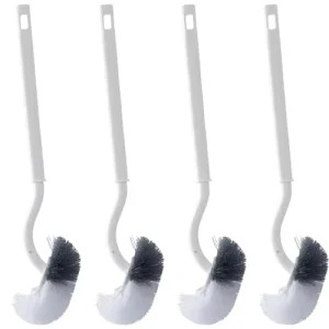Toilet Cleaning Brush with Soft Bristles Wall Mounted Long Handle Plastic Toilet Brush
