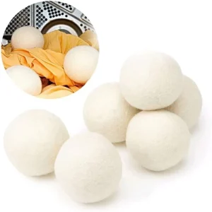 Top 100 Best Sellers Premium Eco Friendly Reusable Wool Laundry Balls & Discs for Dryer Use with Smell Removal Dehumidification