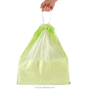 Top Quality Bags Tie String Garbage Bag with Drawstring 13 Gallon Trash Bags Rope for Office Car Kitchen