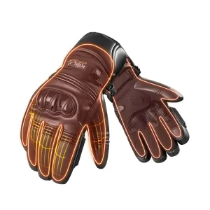 Top Rated Electric Heating Gloves Flame Retardant Anti-static Battery 5 Fingers Hand Back Aerogel Non Slip PU Palm Mountain
