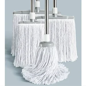 Traditional Cotton String Mop Self Wringer Extendable with Stainless Steel Absorbent for Household & Commercial Floor Cleaning