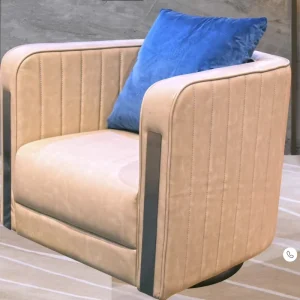 Traditional Customized Single Sofa Chair with Solid Wood Frame