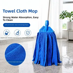 Traditional Old Style Absorbent No lint shedding Fiber Towel Cloth Mop Head for Household Janitorial