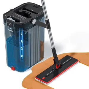 Transparent Mops Magic Handle Eco Friendly High Dehydration Rate Reusable Mop Pads Home Dry Wet Floor