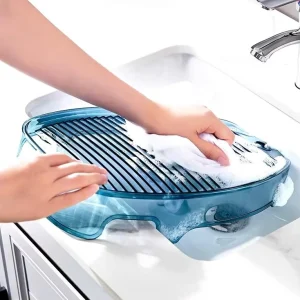Transparent PET Plastic Washing Board for Manual Laundry Household Student Dorm Use Sock Scrubbing Board Model 2145