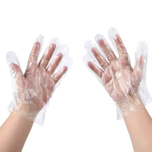 Transparent TPE Disposable Protective Gloves for Household Use Medium Waterproof Durable for Kitchen Cleaning