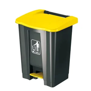 Trash Can Waste Bin Garbage Bins 68L Pedal Plastic Outdoor Plastic Cans With Rectangular Cover Storage Bucket 3bin box 13.3kg