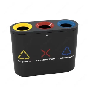 Traust Indoor Stainless Steel and Steel Trash Garbage Recycling Litter Waste Rubbish Dust Bin