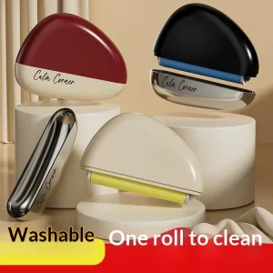 Travel Portable Sticky Lint Roller Clothes Pet Hair Remover Mini Lint Remover Reusable Washable Lint Roller