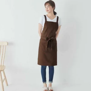 Trendy Eco-Friendly Apron Multifunctional with Long Straps Ideal for Restaurant Cafeteria and Home Cooking