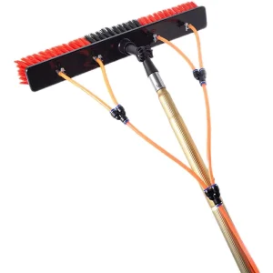 Triangle Water Flow Solar Panel Cleaning Brush with Extendable Water fed Pole for Solar Panel and Glass Wall Cleaning