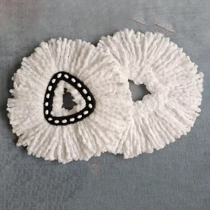 Triangular Microfibre Fabric Mop Replacement Cloth 360 Spin Eco Friendly Floor Cleaning