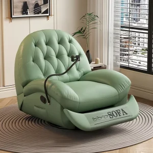 Tufted Recliner Sofa Modern Living Room Swivel Chair Single Recliner Rocking Chair