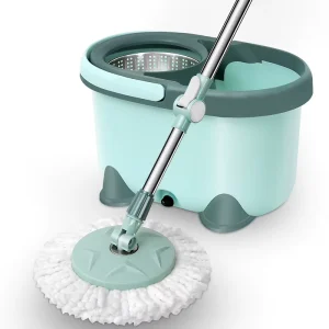 Twist Mop Microfiber Floor Cleaning Mop Spin Replacement Pole and Disc Head Rotating Mop