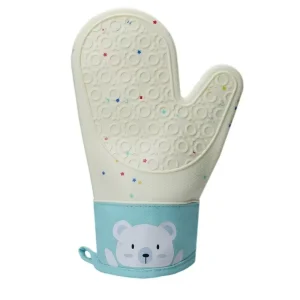 Two Finger Microwave Oven Silicone Gloves Custom Color High Temperature Resistant Thickened Anti Scalding Baking Household