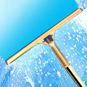 USA Professional Copper Glass Scraper with Rubber Strips Multipurpose Car High Building Window Efficient Cleaning Squeegee