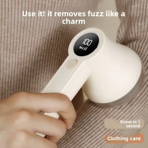 USB-Charged Plastic Pilling Remover with Digital Display for Home Use Sweater & Pants Lint Shaver Tool