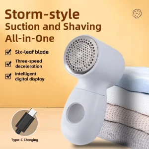 USB Rechargeable Electric Lint Remover 6 Leaf Blades Plastic Fabric Shaver Coat Sweater Defuzzer Mechanical Household Portable