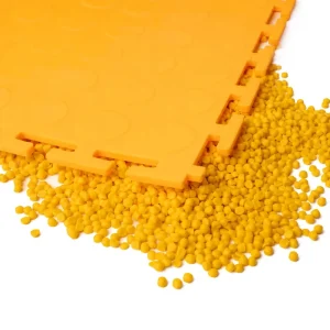 UV Resistance Low Odor Non Toxic Color Stable Anti Wear Yellow Opaque Soft PVC Compound For Floor Mat