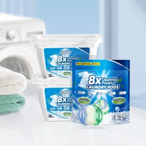 Ultra Bright Whitening Laundry Pods Optical Brightener Hypoallergenic Baby Eczema Safe Formula OEM Custom Label CE RoHS