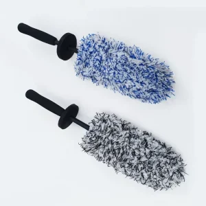 Ultra Fine Fiber Long Handle Eco Friendly Tire Brush with Plush Wheel Hub Cleaning Durable Plastic Construction
