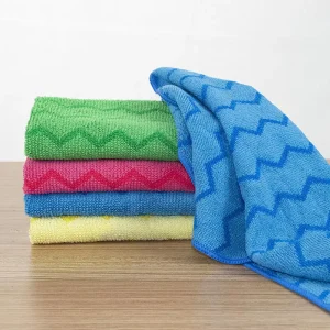 Ultra-fine Fiber Cleaning Cloth for Household Use, Cationic Z-stripe Thickened Absorbent Cloth, Multi-functional Wet Wipes