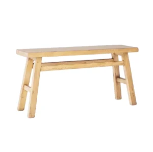 Unfinished Solid Pine and Acacia Wood Bed Bench