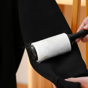 Unique Design Plastic Handle Sticky Lint Roller With Hanging Hole for Clothing Sofa Bed Sheet Portable Travel Sticky Lint Roller